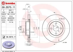 Stabdžių diskas BREMBO 09.D573.11 kaina