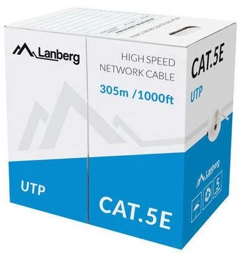 LANBERG LAN cable UTP cat.5 305m solid | LCU5-10CC-0305-B