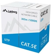 LANBERG LAN cable UTP cat.5 305m solid | LCU5-10CC-0305-B kaina