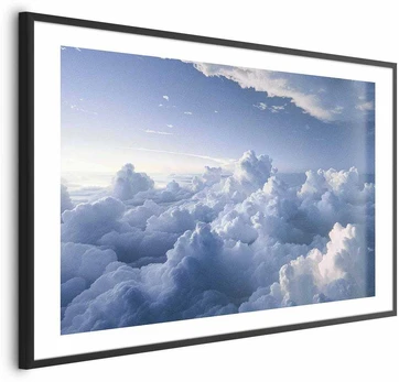 Artgeist Plakatas - Aerial Landscapes: Sunbeams Illuminating Puffy Cloud Formations