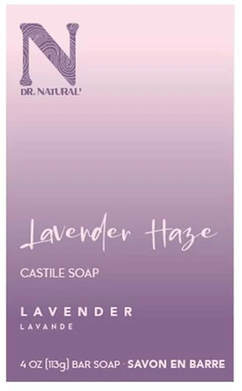 Muilas Dr. Natural Castile Bar Lavender Haze, 452 g, 4 vnt.