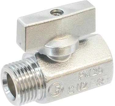 Csdk Sl Csslr Plus rødgods Mini kugleventil type 581 - 1/2" muffe/nippel - teflon belagt