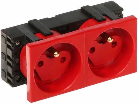 Hikvision DATA DOUBLE SOCKET OUTLET WITH SOCKET ACCESS ELEMENT GN-DATA-2P/LS System 45