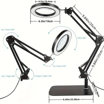 Didinimo stiklas su LED apšvietimu