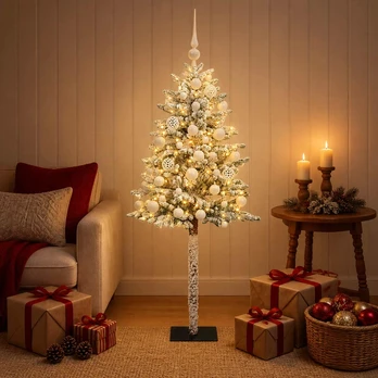 Dirbtinė Kalėdų eglutė su burbulais 150 cm 150 LED Šilta balta