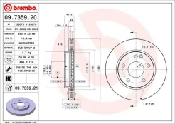 Stabdžių diskas BREMBO 09.7359.21 kaina
