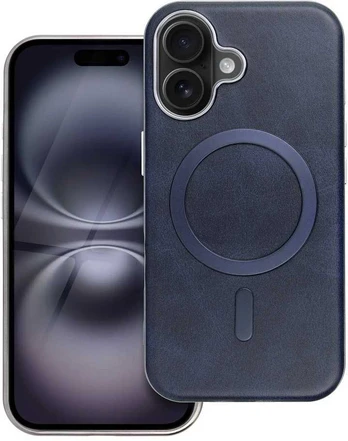 Blue GENTLEMAN MAG COVER Case compatible with MagSafe for IPHONE 14 PRO MAX navy mėlynas