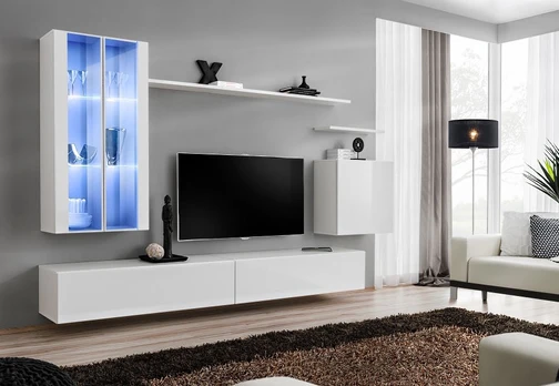 Sekcija Switch XII su LED apšvietimu, balta