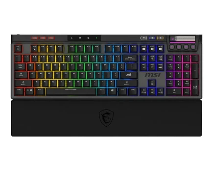 MSI Strike Pro W Silent DE Klaviatūra DE Juodas