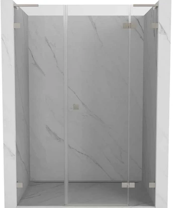 Dušo durys Mexen Lunar L, dešinė, 135 cm, transparent/brushed nickel