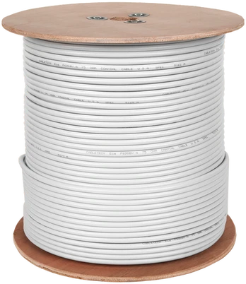 Cabletech Koaksialinis kabelis F690BV Balta ritė 305 m
