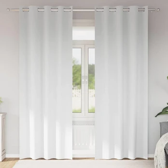 Užuolaidos 2 pcs Švari balta 245 x 140 cm Poliesteris