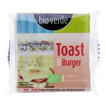 Lydytas sūris TOAST & BURGER, riekelėmis, ekologiškas