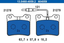 ATE 13.0460-4059.2 Brake pad set