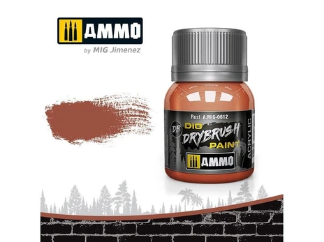 AMMO by MIG Jimenez AMMO MIG - Sendinimo priemonė DRYBRUSH Rust, 40ml, 0612