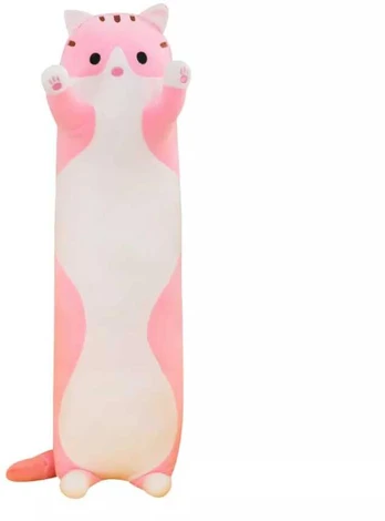 Pliušinis žaislas katinas rožinis, 50 cm