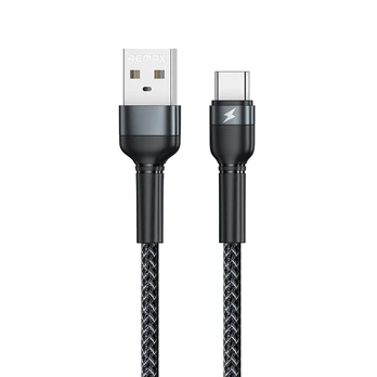 USB-C Remax Jany Alloy laidas, 1 m, 2.4 A (juodas)