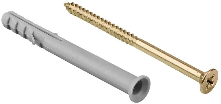 Wadfow Frame dowel 8x60mm+screw 5.2x65mm,set of 15 pcs