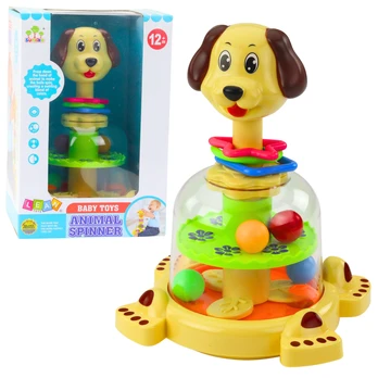 Lavinimo žaislas, šuo Lean Toys Animal Spinner, 26 cm, ruda sp.