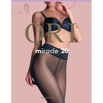 Moteriškos pėdkelnės ORI MIRACLE 20 DEN, 4 dydis, spalva NERO