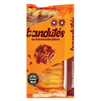 Bandelės su karamelės įdaru KLAIPĖDOS DUONA, 2 x 65 g