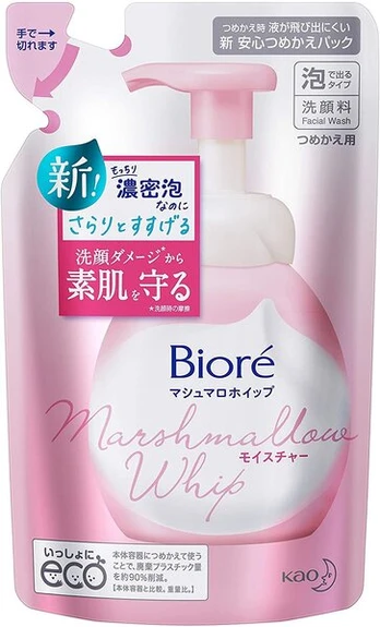 Drėkinamosios valomosios putos, užpildas Biore Marshmallow, 130ml