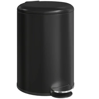 Šiukšlių dėžė, metalinė, 20 L, su pedalais, juoda, 1 vnt