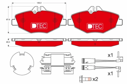 TRW GDB1542DTE Brake pad set