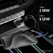Juodas 30W 2xUSB-A pakrovėjas "Spigen Essential EV302" kaina