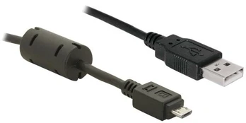 Laidas Delock USB 2.0 A / USB Micro B USB Micro-B male, USB 2.0, 1 m, juoda