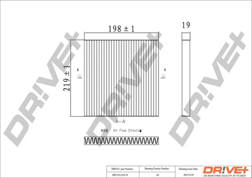 Filtras, salono oras Dr!ve+ DP1110.12.0174