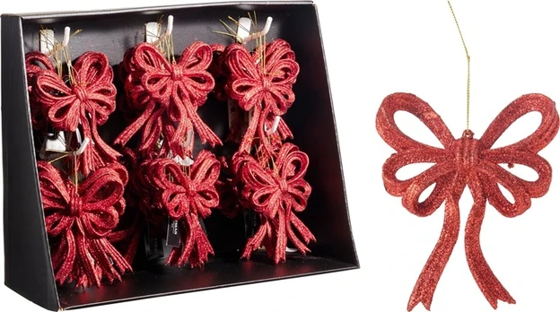 Christmas Tree toy Bow. red. plastikas