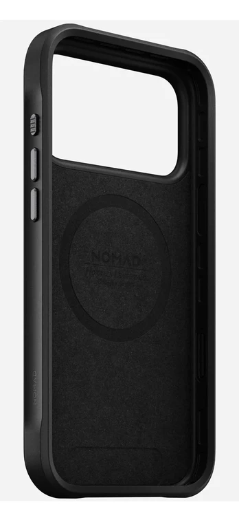 Nomad Rugged Odinis dėklas, juodas (Horween) - iPhone 17 Pro Max
