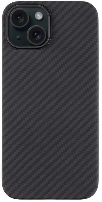 Juodas dėklas Apple iPhone 15 telefonui "Tactical MagForce Aramid Cover"