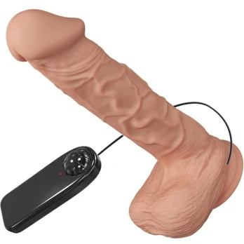BAILE vibruojantis dildo su siurbtuku 26 cm