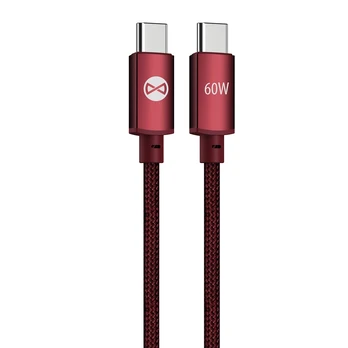 Telforceone Forever Vibe cable USB-C - USB-C 1,0 m 60W burgundy