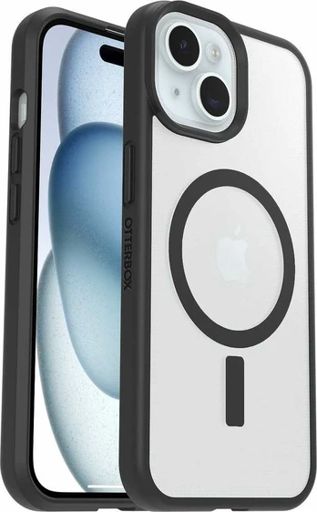 OtterBox React MagSafe iPhone 16e/15/14/13 -clear/juodas