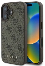Guess GUHCP16SG4GFBR iPhone 16 6.1" ruda/ruda hardcase 4G Classic kaina