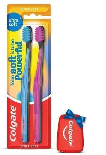 COLGATE Ultra Soft dantų šepetėlis Duopack 1 pak - 2 vnt.