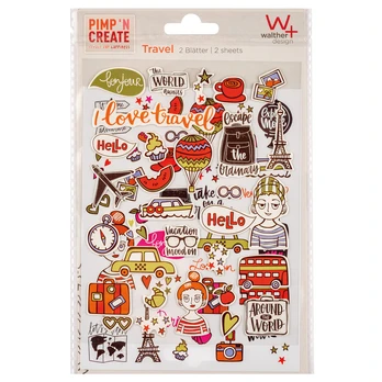 Skrebinimo lipdukai - WALTHER „Adhesive sticker Travel“