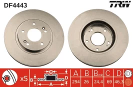 TRW DF4443 Brake Disc kaina