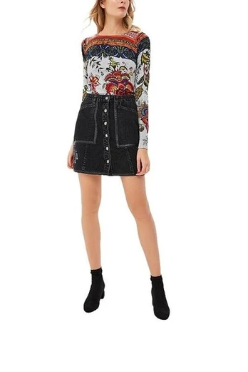 Desigual sijonas moterims Martia, juodas, 24