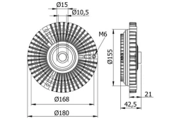 Sankaba, radiatoriaus ventiliatorius MAHLE CFC 71 000S kaina