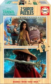 2 dėlionės (puzzle) 2x50 RAYA ir PASKUTINIS DRAKONAS kaina