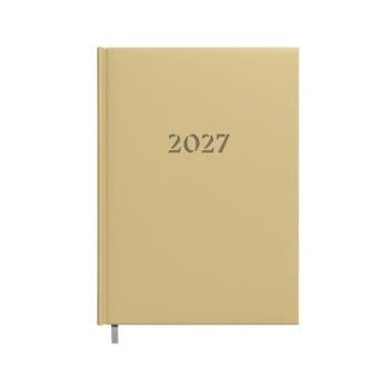 Darbo knyga - kalendorius 2027m. A5, smėlio spalvos