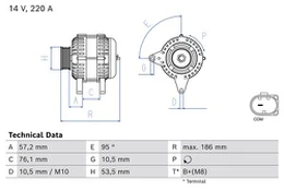 BOSCH 0 986 084 960 Kintamosios srovės generatorius