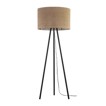 Grindinis šviestuvas E27 su džiuto gaubtu, 159 cm