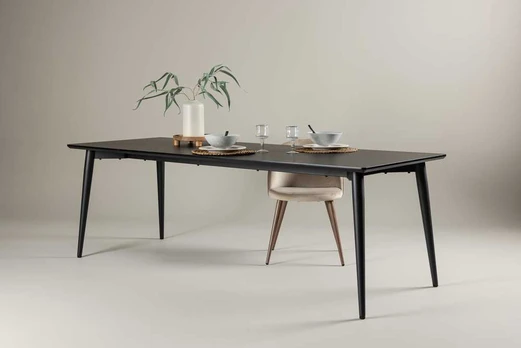Venture Design Valgomasis stalas, Ellis, 85x230 cm, Juodas