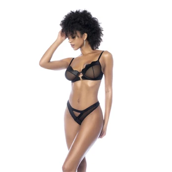 Rock Star Three-Piece L/XL Set Wet Look Black Adjustable Design