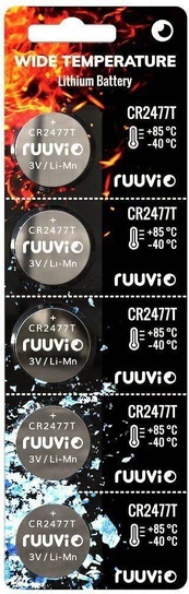Ruuvi CR2477T -paristo, 5 kpl